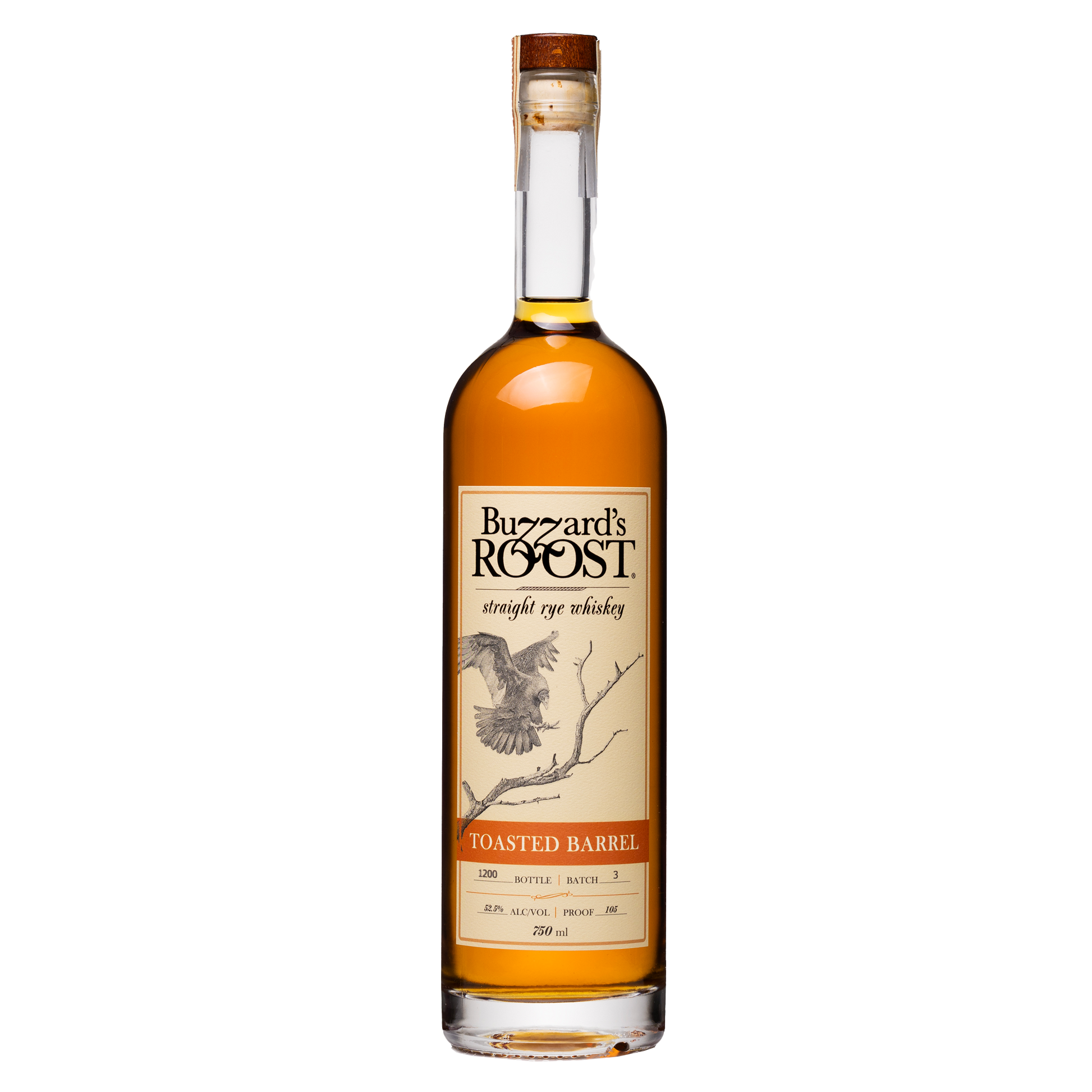 Buzzard’s Roost Whiskey's Toasted Barrel Straight Rye Whiskey