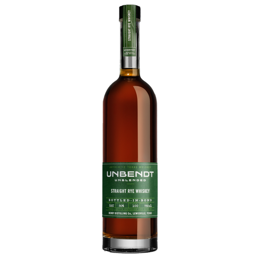 UNBendt Straight Rye Whiskey Bottled-in-Bon