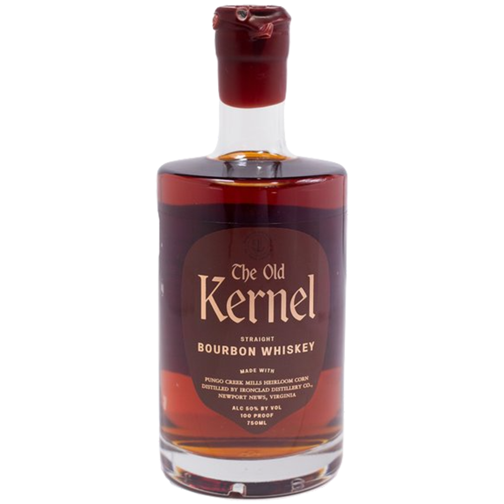 Ironclad The Old Kernel Bourbon bottle on transparent background