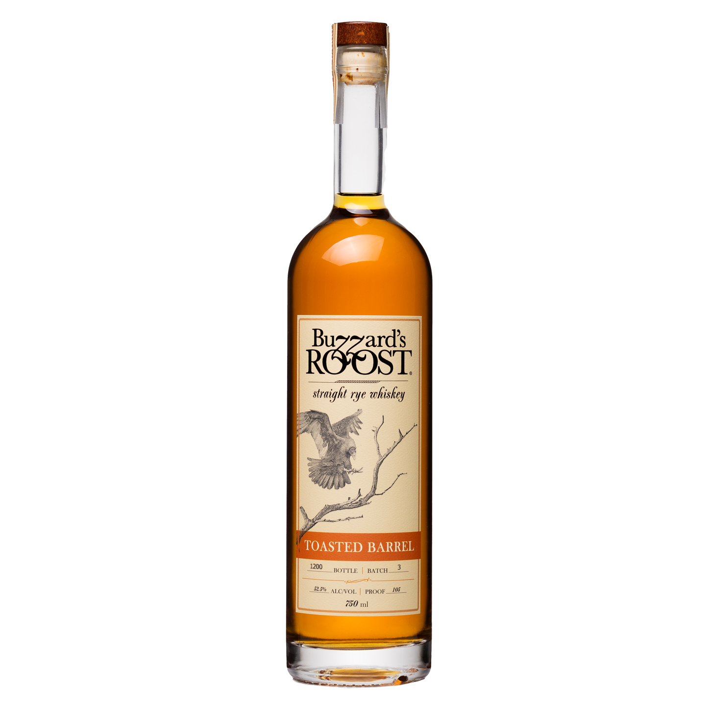 Buzzard’s Roost Whiskey's Toasted Barrel Straight Rye Whiskey