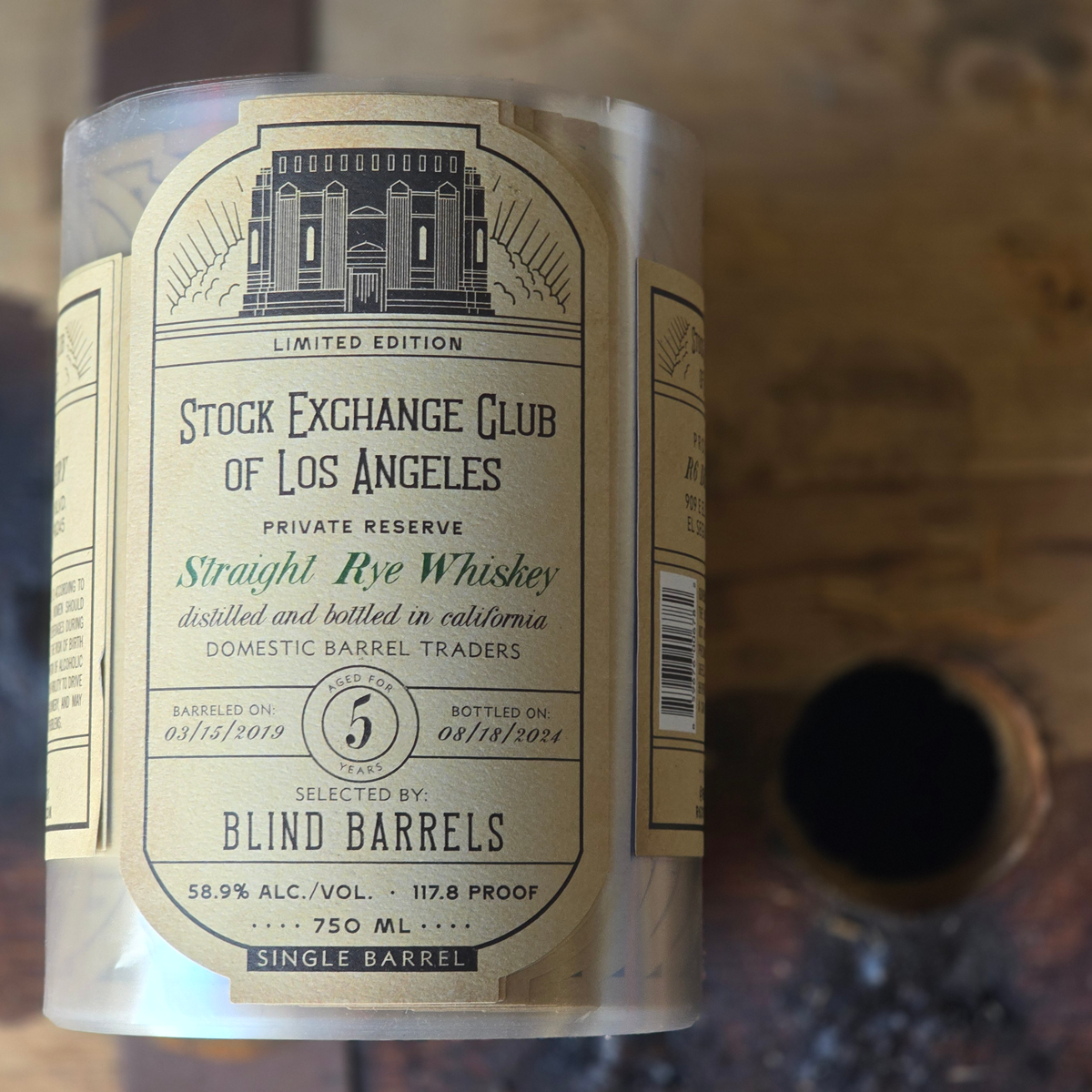 Stock Exchange Club of Los Angeles Private Reserve Straight Rye Whiskey