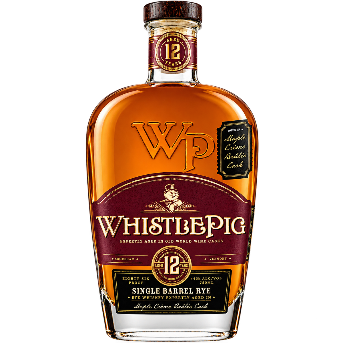 WhistlePig 12 Year Single Barrel Maple Crème Brûlée Finish Limited Edition