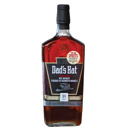 Dad's Hat Vermouth Finished Rye bottle on transparent background